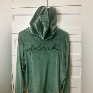 Velvet Victoria Secret PINK Green Zip Up
